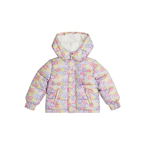 GUESS Girls Printed Hooded Puffer Jacket