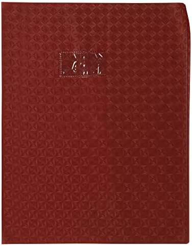 Clairefontaine - Ref 72427C - Calligraphe PVC Exercise Book Protector Cover - A4+ (240 x 320mm) in Size, Label Holder for Easy Identification, Diamond Effect - White Colour