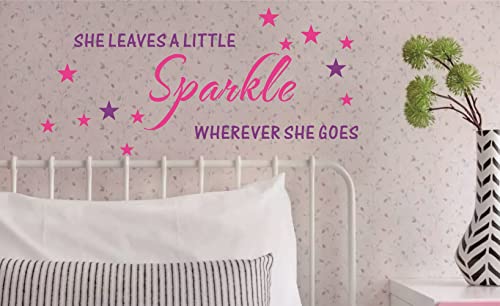 Vinilo Decorativo She Leaves A Little Sparkle miniatura 5