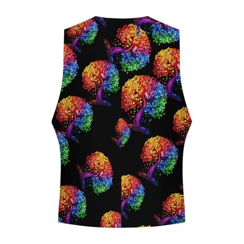 Tree-Lifes-Chakra Men's Suit Vest Waistcoat Vests Formal Dress with 2 Pockets for Business Casual Tuxedo4