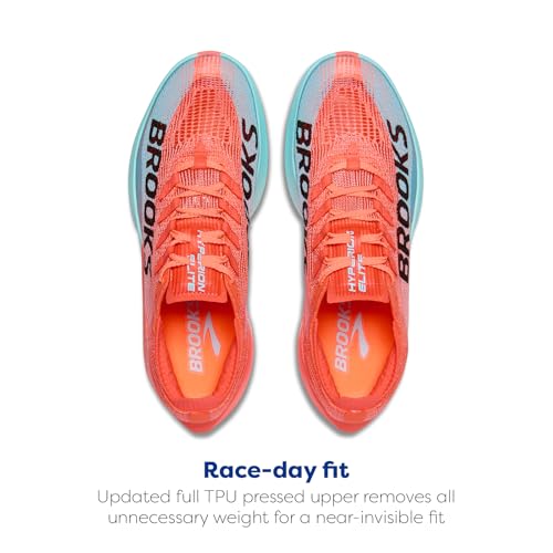 Brooks Unisex Hyperion Elite 5 Neutral Race Running Shoe for Men & Women - Pink Clay/Atomizer Blue - 11.5 Medium