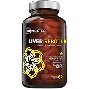 OmniBiotics Liver Detox Supplement, Liver Cleanse Support | Milk Thistle Extract, Globe Artichoke, Dandelion Root | 60 Vegan Capsules