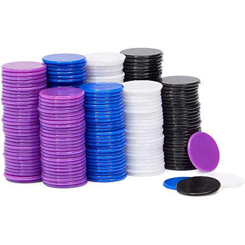 Plastic Counting Chips For Math, Bingo, Poker (4 Colors, 1 In, 240 Pieces) #TOP29