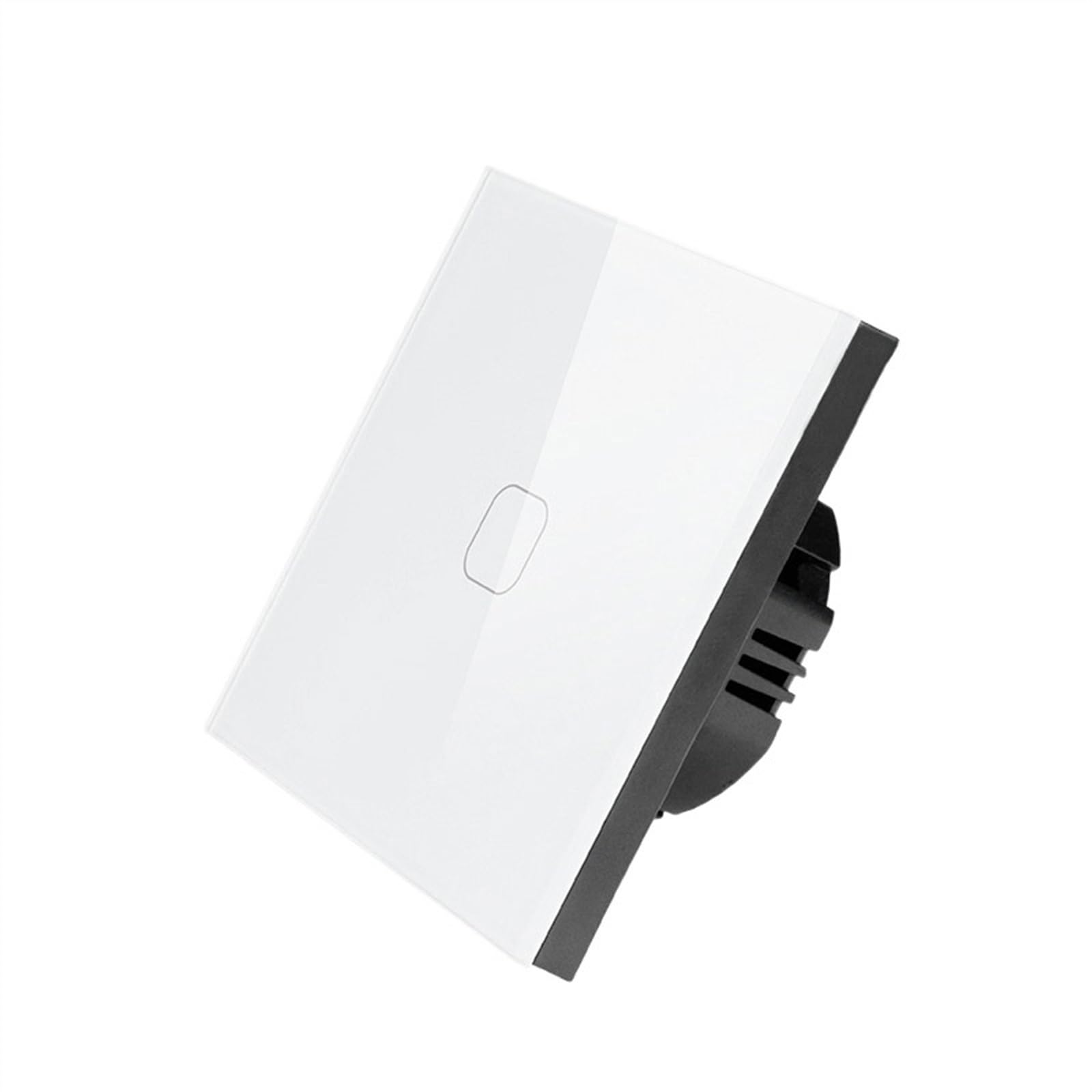Interruptor de luz de Pared Interruptor de Pared, Interruptor táctil estándar, Panel de Cristal con LED, 1 Unidad, 1 vía, luz de Pared, Pantalla táctil(White)