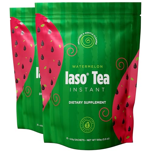 IASO Instant Tea (Watermelon) - Refreshing Cleansing Tea, Ideal for Daily Wellness - 50 Sachets