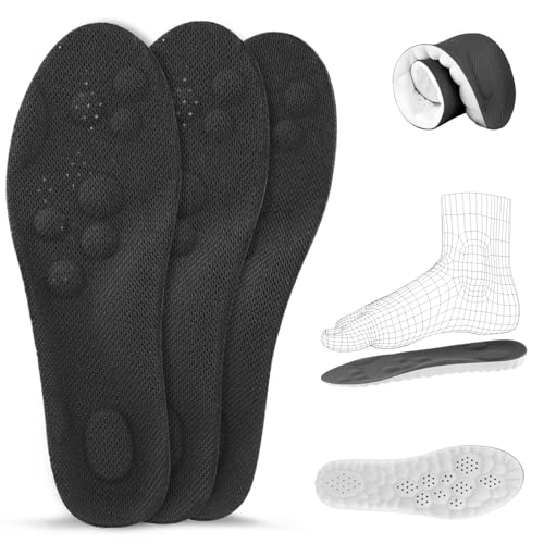3 PaarOrthopädische Einlegesohlen, Komfort Sport Schuheinlagen für Herren&Damen, Arch Einlagen Fersensporn, Orthopädische EinlegesohlerPlattfuß Einlagen, Plantarfasziitis, Atmungsaktiv