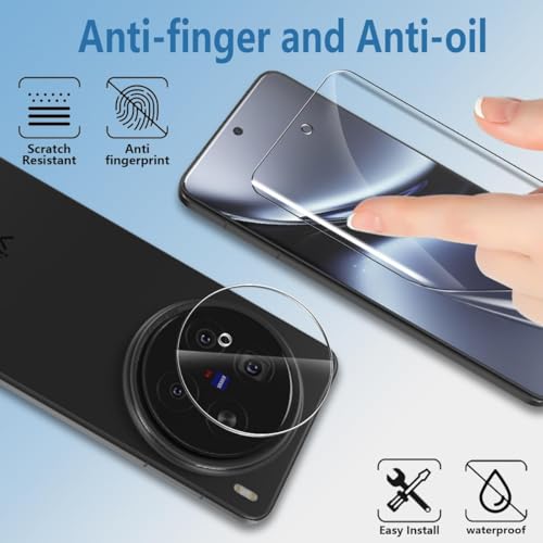 Image of PreCure [2+2 Pack] Screen Protector for X200 Pro with Camera Lens Protection | Soft TPU Film | Bubble-Free | Anti-Scratch | HD Full Coverage | [Not Tempered Glass]