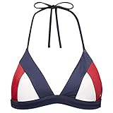  Tommy Hilfiger Triangle Parte de Arriba de Bikini, Azul (Navy Blazer 416), 42 (Talla del Fabricante: Large) para Mujer