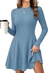 TrendiMax – TrendiMax Damen Kleid Herbst Winter Freizeitkleid Langarm Mi