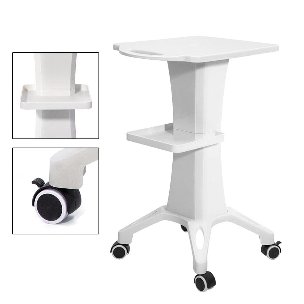 SHZICMY Kosmetikwagen 2-Lagiges ABS Salonwagen Tragbar Beauty Salon Trolley mit Rollen