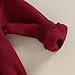 Gueuusu Christmas Bubble Romper Baby Girl Boy Newborn Warm Sweatshirt Romper Red Long Sleeve Fleece Sweater Bodysuit Outfit (Red, 12-18 Months)