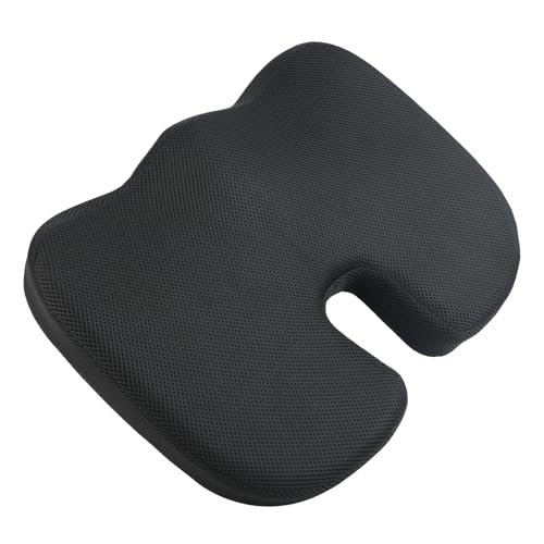 Lauviomify Cojín ortopédico en Memory Foam – Ergonomico para Silla, Oficina y Coche – Transpirable y cómodo – Ideal casa y Viaje
