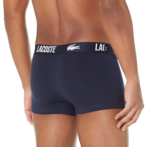 Lacoste Men's Cotton Stretch Lacoste Croc Trunks, 3-Pack3