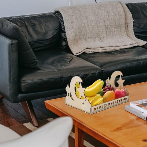 Bandeja de madera resistente para servir y decorar mesa auxiliar Outanaya 5