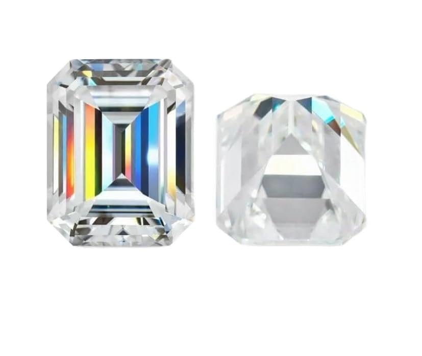 Real Earth GemsEmerald Cut Moissanite Stone Original Certified GRA Moissanite Diamond D Color Best A1 Quality vvs1 Clarity Beauty Of Natural Premium Mozonight asli real Hira मोइसानाइट डायमंड