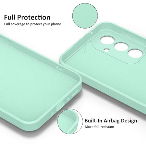 Image of Tobfit Silicone Case Phone Case for Samsung Galaxy A35, Durable Shockproof Phone Cover for Samsung Galaxy A35(Light Cyan)