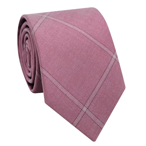 Image of Ties for Men, 3.15'' Mens Plaid Tie Checkered Pattern Necktie for Wedding Party Formal Casual Business Graduation