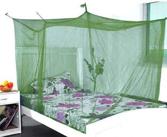 Image of Mosquito Net Olive Green Color Mosquito Net for Single Bed, 4.5x6 Insect Protection Net