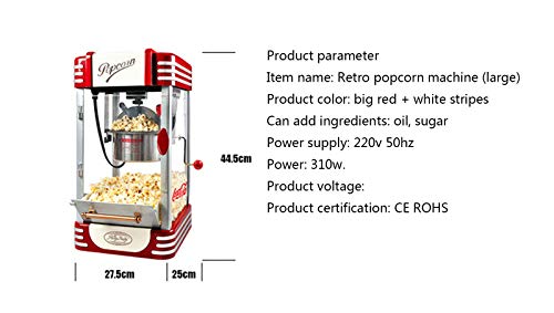 BAIZAN Automatische Handgekrankte Mini-Popcorn-Maschine Für Kinder, Theaterstil Popcorn Popper-Maschine Mit Nonstick… – Bild 3