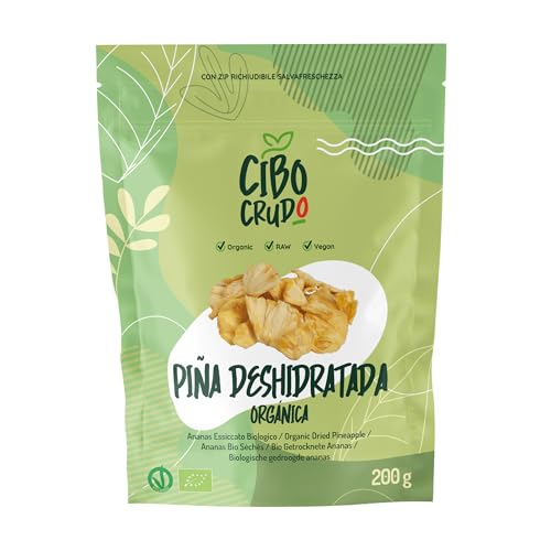 Piña Deshidratada sin Azucar Orgánica y Cruda - 250g. Piña Seca Sin Azufre En Rodajas. Anillos de Piña. Dar Añadir a Cereales Yogurt y Ensaladas.