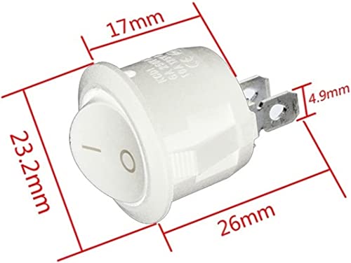 Interruptor de balancín ON/OFF de 2 pines con corte limpio SPST para salpicaderos de motorhome 5