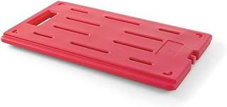 HENDI Plaque eutectique Chaude Professionnelle, GN 1/1, pour caisses isothermes, élément Chauffant, accumulateur de Chaleur, Bloc Thermique, Plaque de Chaleur, 530x325x(H) 30mm, HDPE, Rouge