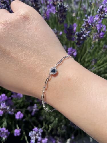 Image of Polar Light Signature Canadian Diamond Charm Bracelet in .925 Sterling Silver - Choice of Rolo or Paperclip Style Chain