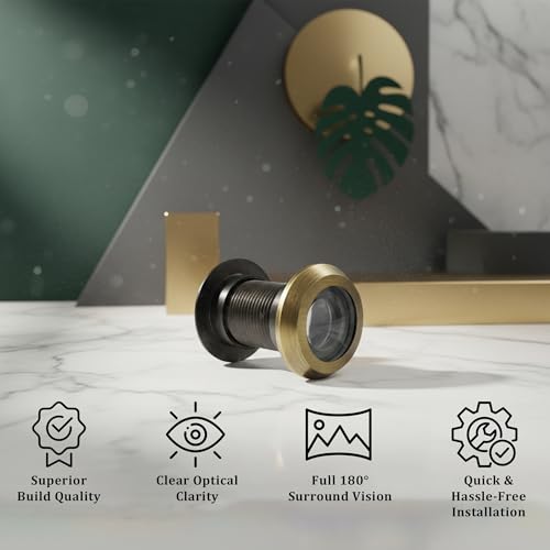 Image of Atlantic 180 Wide-Angle Door Eye Viewer for Main Door | Antique Finish Peephole | Pack of 2