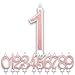 Velas de cumpleaños grandes de 1 años, color rosa dorado con purpurina | Números brillantes para tarta fiesta cumpleaños niña mujer | Decoraciones velas Topper para felicitaciones aniversario
