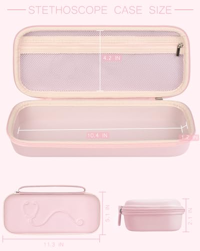 Image of Stethoscope Case for 3M Littmann Classic III & Lightweight II S.E, Pink