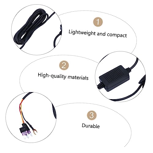 Cable de alimentación para grabadora de coche mini conector y cámara de salpicadero 6