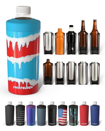 Image of Frost Buddy XL Can Cooler - Fits 12-24 oz Cans (Frosty Freeze) | Keeps drinks chilled 12+ hrs | No sweat, no condensation | Fits slim & standard cans | Durable, portable design