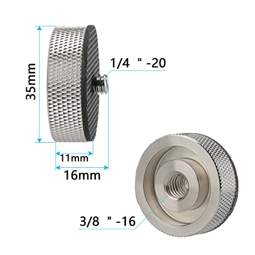 CAMVATE 3/8"-16 Female to 1/4"-20 Male Adapter for Tripod and Camera and Tripod - 1262 - Thumbnail 2