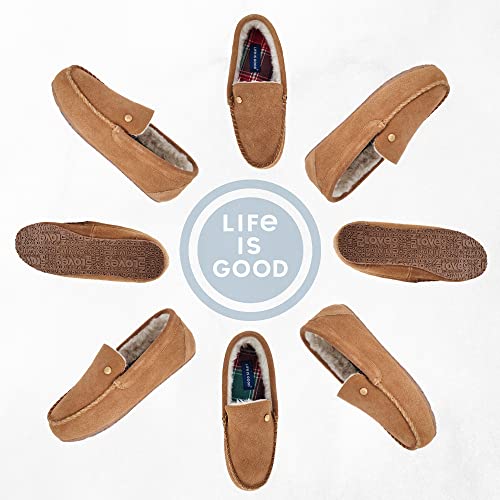 Life is Good Women's Slippers, 302795W - Suede Close Back Indoor/Outdoor Venetian Moccasin Slip-Ons Slipper with Faux Fur or Plaid Lining Cushioned Footbed & EVA Outsoles2