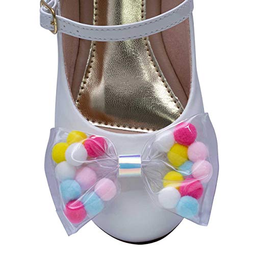 Sapatilha Infantil Menina Laço Pompom 02.13J (Branco, 29)