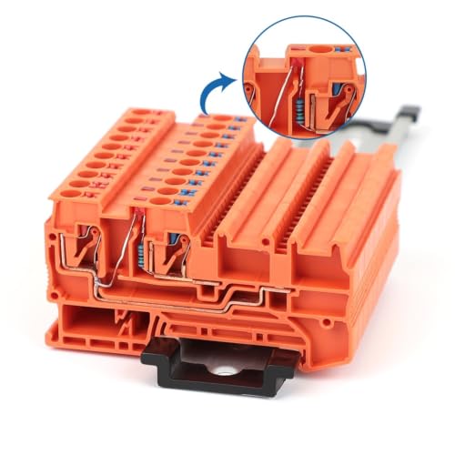 Bloque de terminales carril Din PTIO-IN2.5/3-LED con conector a presión para cable de 24V 2