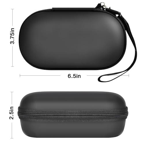 Image of GWCASE 2-in-1 Contact Lens Travel Case for Eyeglasses & Sunglasses | Hard PU Exterior Bag with Soak Storage Kit Included Built-in Mirror Tweezer Contact Lens Solution Bottle-Black(No Glasses)