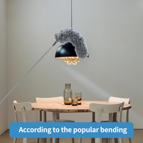 6 Stücke Staubwedel Teleskop, Staubwedel Lang Ausziehbar, Teleskoplänge bis 245 cm,Spinnenwebenentferner, Staubwedels Waschbar, Staubwischer geeignet zum Reinigen von Decken,Deckenventilatoren,Lücken