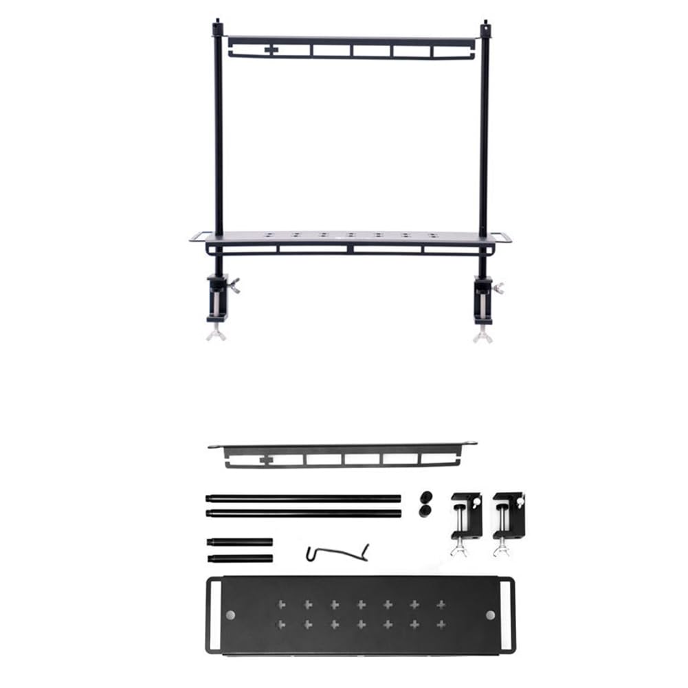 Support de rangement double couche pour camping contre le désordre sous la tente