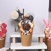 S-TROUBLE Coloré Réaliste Faux Cornet De Crème Glacée Fenêtre Modèle D'affichage Alimentaire Dessert Sucré Accessoires Photo Accessoires De Cuisine En Plastique Chocolat