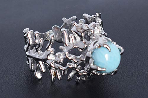 Bague Larimar anti-ternissement en argent hypoallergénique - 2