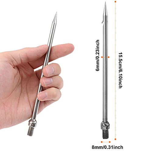 FREGITO Fishing Harpoon Stainless Steel Fishing Barbed Spear Gig Gaff with 8mm Screw for Outdoor Fishing Landing Large Fish Frog - Thumbnail 3