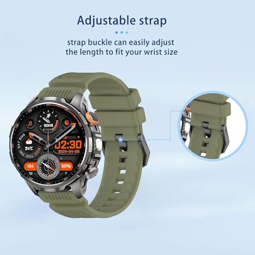 Correa de silicona para smartwatch BANLVS AK90 verde miniatura 6
