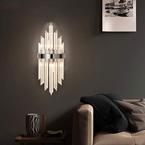 Holkirt Mid-Century Modern Wall Sconces Glass Rod Vanity Light Bedside Lighting Set Of 2 #TOP5