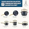 Farberware Forged Induction Ceramic Nonstick Cookware Set, 12-Piece, Black Pots & Pans #1