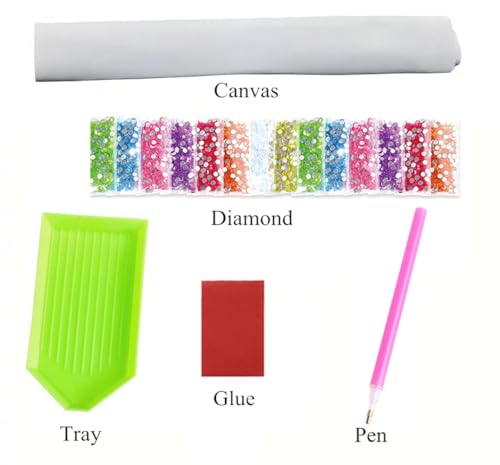 Image of NIHO-JIUMA Van Gogh Starry Night Diamond Art Kits, 20x30cm /8x12inches | 5D DIY Full Drill, Gift for Adults & Teens, Home Wall Decoration