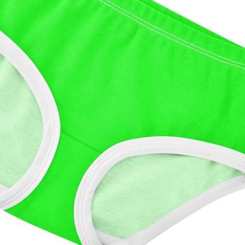 Joisal Artistic Toddler Underwear Floral 2t Cotton Cute Panties Girl Bright Lime Green Kids Undies Briefs4