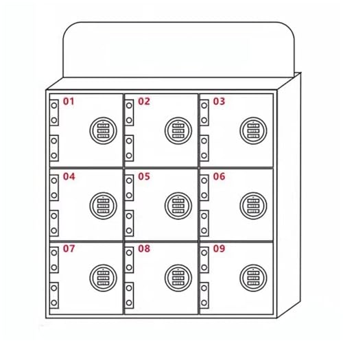 WJFTODAY Scatola portaoggetti per Cellulare con - Armadietti di Sicurezza da Parete per s Parete per Studenti, esami, fabbriche - Organizza e Proteggi i dispositivi per la Scuola e Il Posto di Lavoro