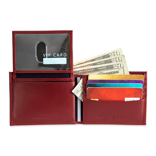 Image of Tommy Hilfiger Men's Leather Orson RFID Bifold Wallet with Removable Passcase