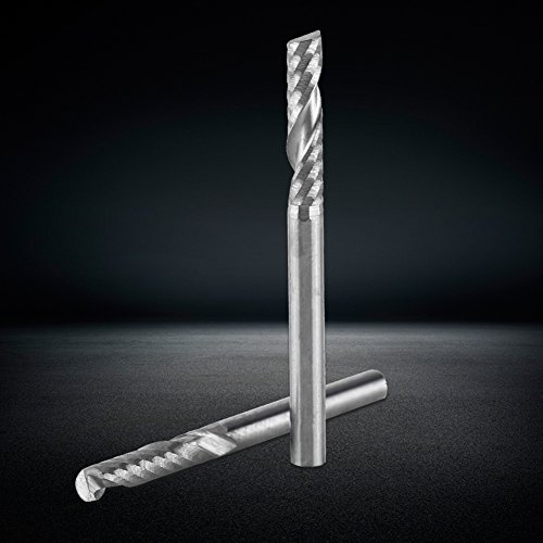 10 pcs Moinho De Ponta De Carboneto De Tungstênio Única Flauta Fresa Espiral CNC Brocas Rotativas Co